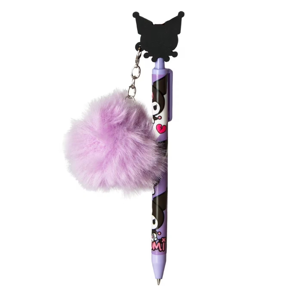 Penna Kuromi Sanrio con Ciondolo Pom Pon 18 Cm- Ku00006