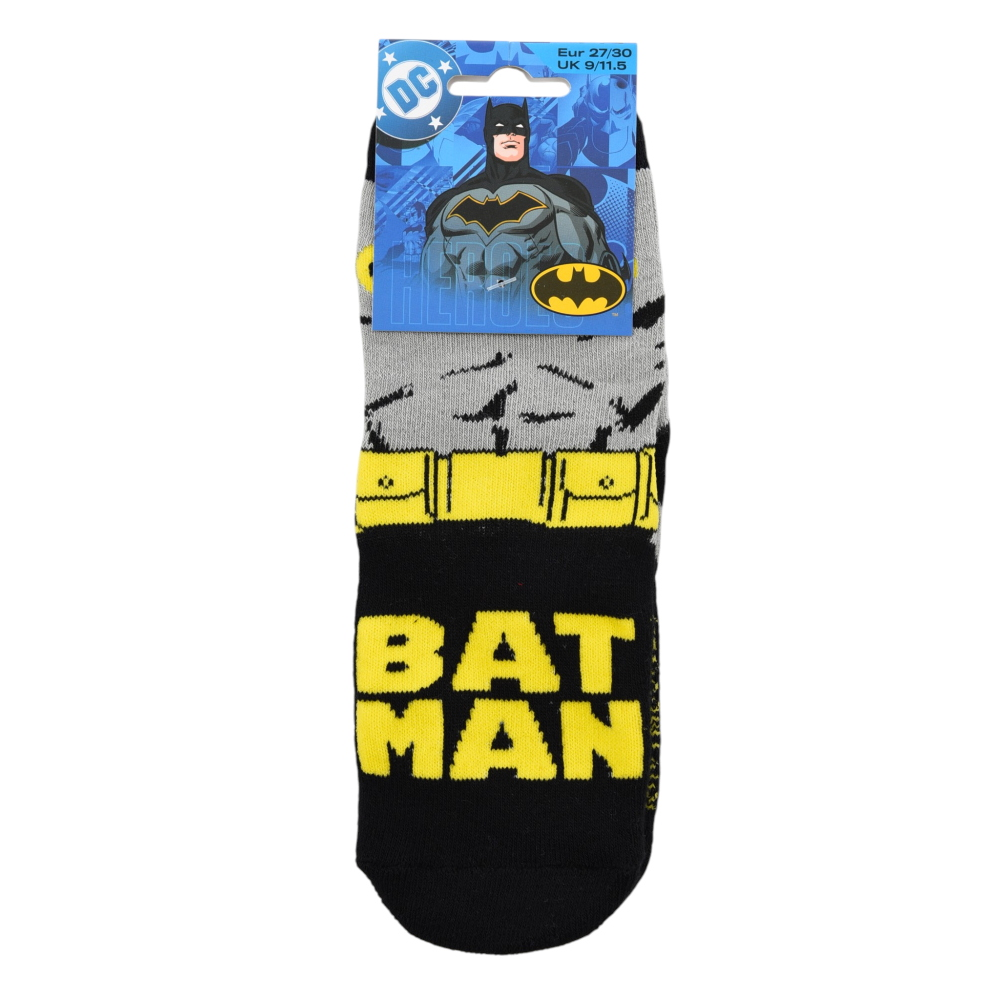 Calzini Antiscivolo Batman in Misto Cotone 3 Paia Assortiti Bambini 23/34 - Hy06052