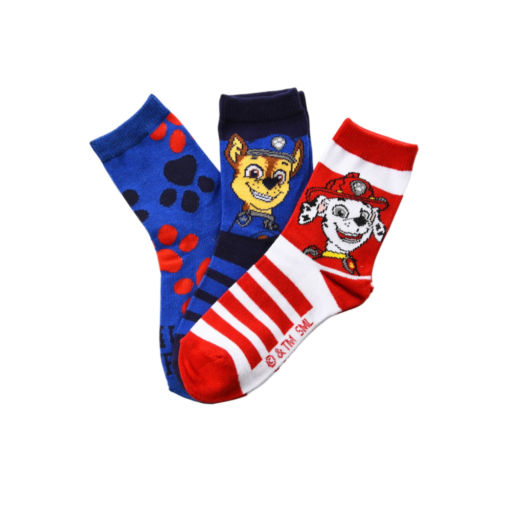 Calzini Paw Patrol in Misto Cotone 3 Paia Assortiti Bambini 23/34 - Hy06041/2