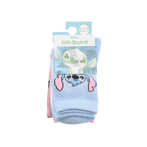 Calzini Angel Stitch DISNEY in Misto Cotone 3 Paia Assortiti Bambini 23/34 - Hy06033/2