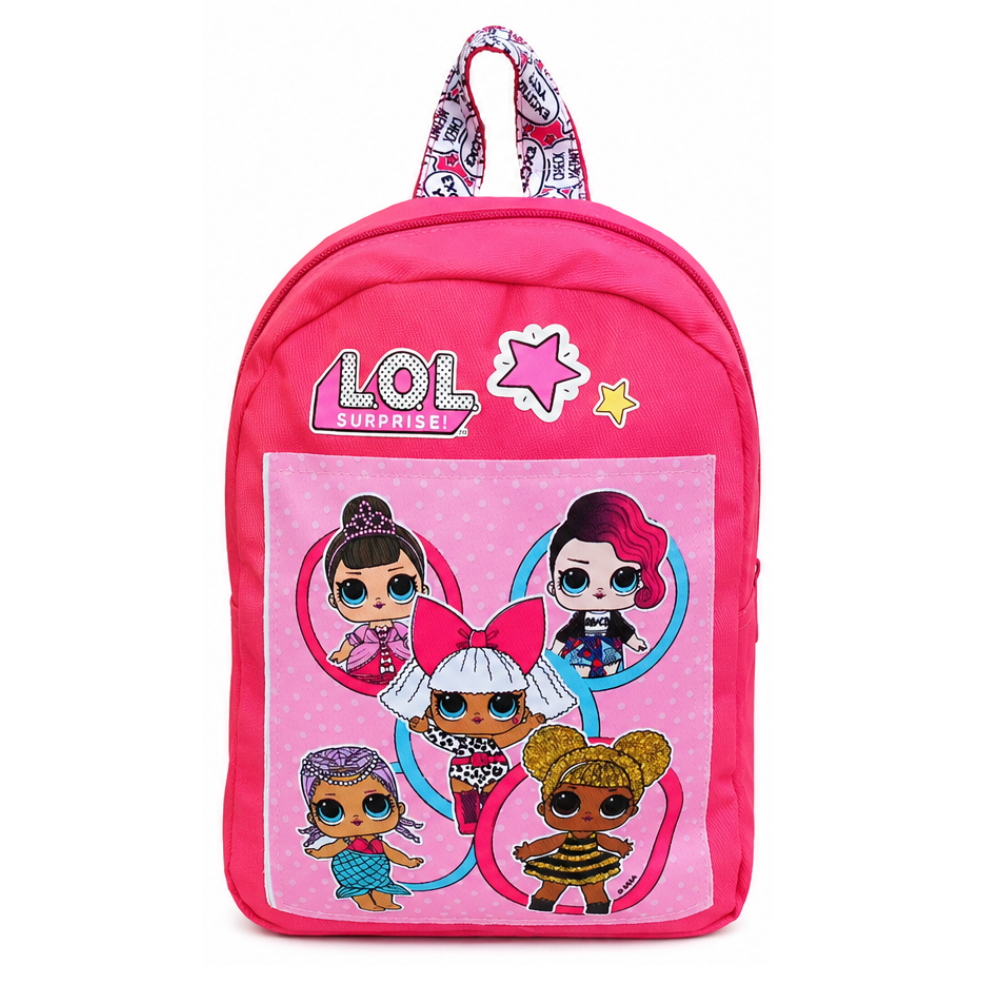 Zaino Lol Suprise Tessuto Jeans Denim Bambina Asilo Borsa Scuola Tempo Libero Cm.28x21 - B99217mc
