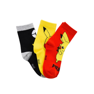 Calzini Pikachu Pokémon in Misto Cotone 3 Paia Assortiti Bambini 23/34 - Hy06025/1