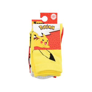 Calzini Pokémon Pikachu in Misto Cotone 3 Paia Assortiti Bambini 23/34 - Hy06025/2