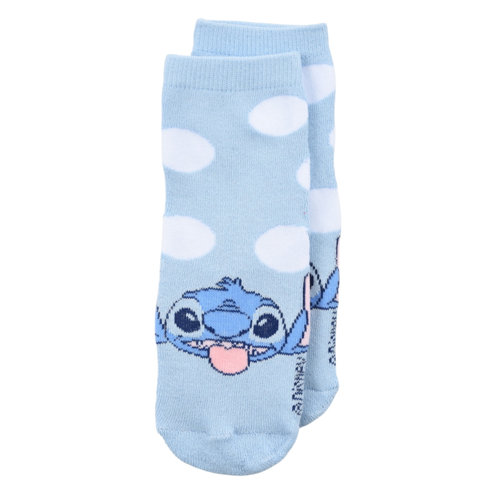 Calzini Antiscivolo Stitch DISNEY in Misto Cotone Singolo Paia Bambini 31/34- Hy06060/celeste