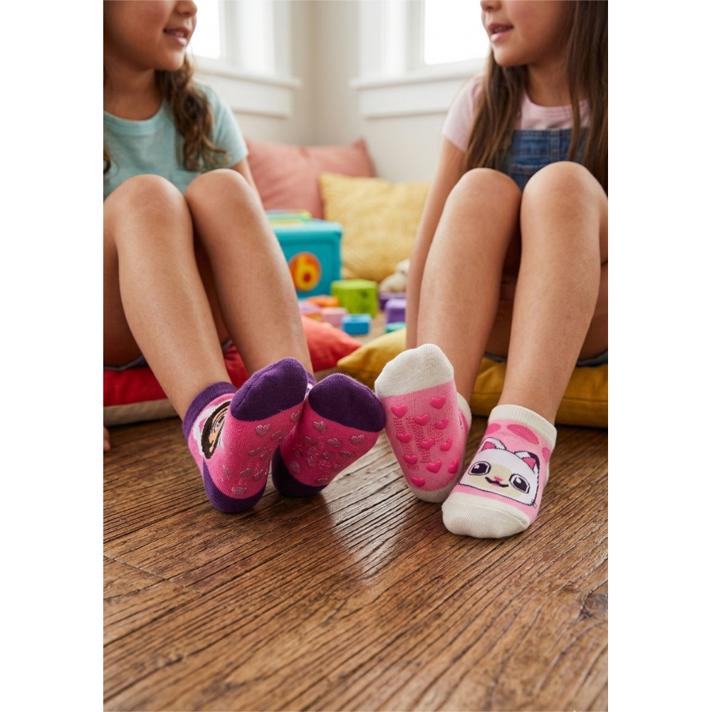 Calzini Antiscivolo Gabby's Dollhouse in Misto Cotone 3 Paia Assortiti Bambine 23/34 - Hy06053