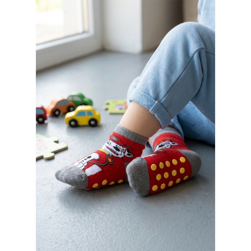 Calzini Antiscivolo Paw Patrol in Misto Cotone 3 Paia Assortiti Bambini 23/34 - Hy06067