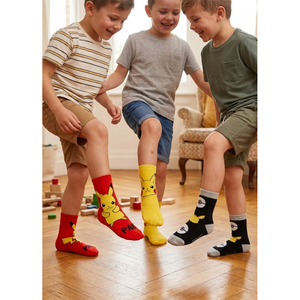 Calzini Pikachu Pokémon in Misto Cotone 3 Paia Assortiti Bambini 23/34 - Hy06025/1