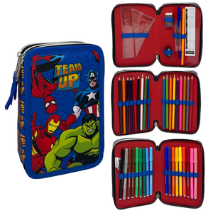 Astuccio Scuola Avengers MARVEL Multiscomparto 3 Zip Portacolori Giotto - 5555