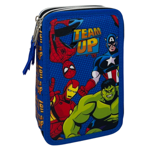 Astuccio Scuola Avengers MARVEL Multiscomparto 3 Zip Portacolori Giotto - 5555