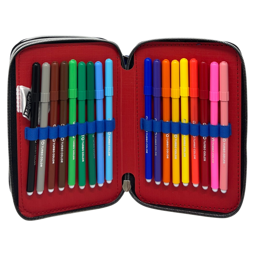 Astuccio Scuola Avengers MARVEL Multiscomparto 3 Zip Portacolori Giotto - 5555