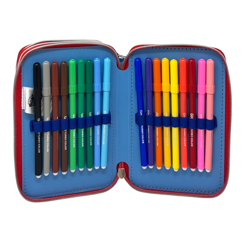 Astuccio Scuola Paw Patrol Multiscomparto 3 Zip Portacolori Giotto - 5560