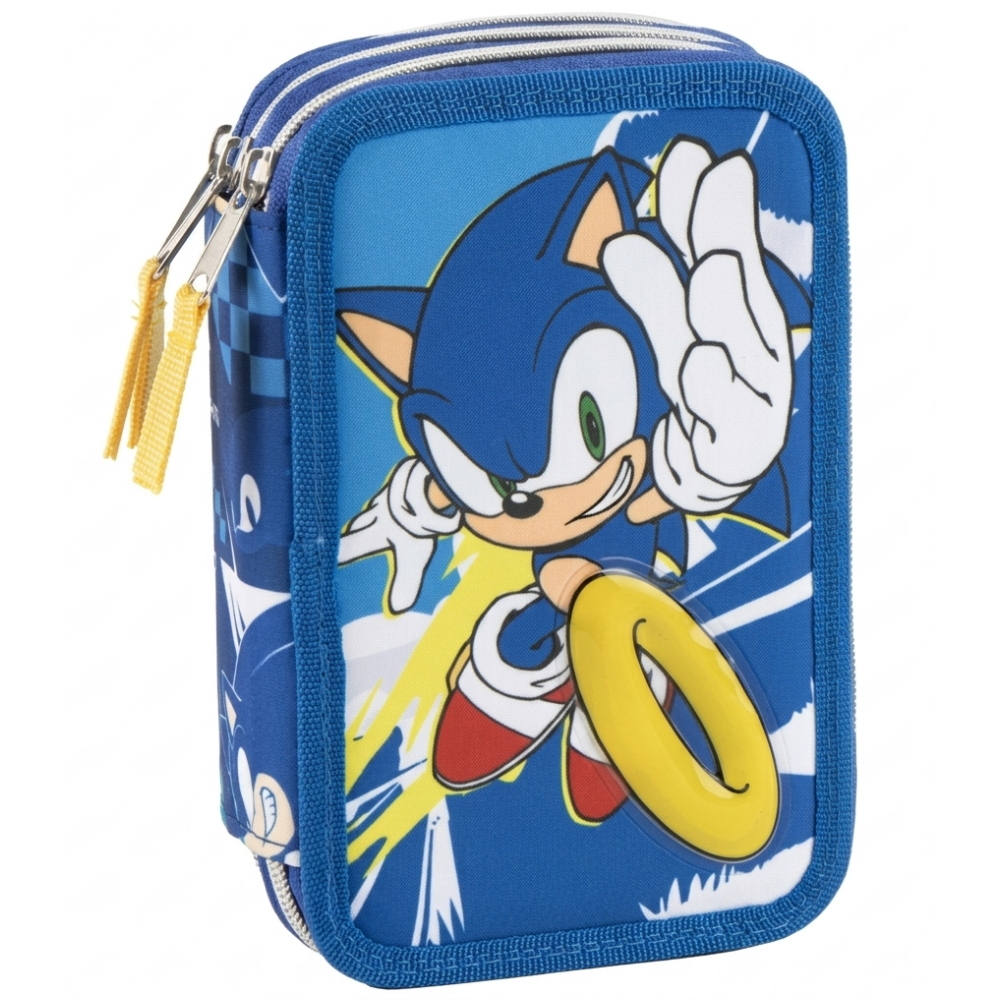 Astuccio Scuola Sonic Multiscomparto 3 Zip Portacolori Giotto - 5561