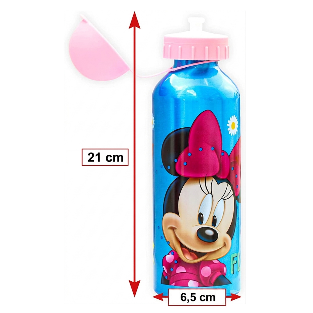 Borraccia in Alluminio Minnie Mouse DISNEY con Beccuccio e Coperchio 500 Ml - Mn50002/r