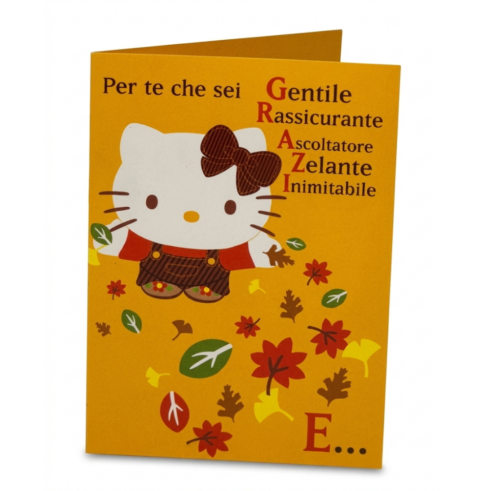 Biglietto Auguri DISNEY Hello Kitty Grazie