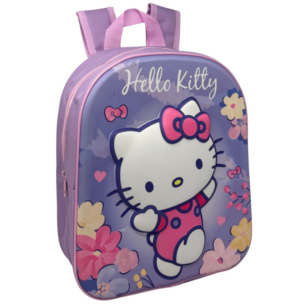 Zaino Asilo 3d Hello Kitty Sanrio Immagine a Rilievo Borsa Scuola Tempo Libero - 1000eva315280