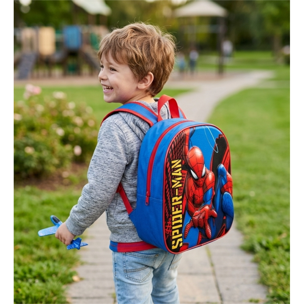 Zaino Asilo 3d Spiderman MARVEL Immagine a Rilievo Borsa Scuola Tempo Libero - 508835