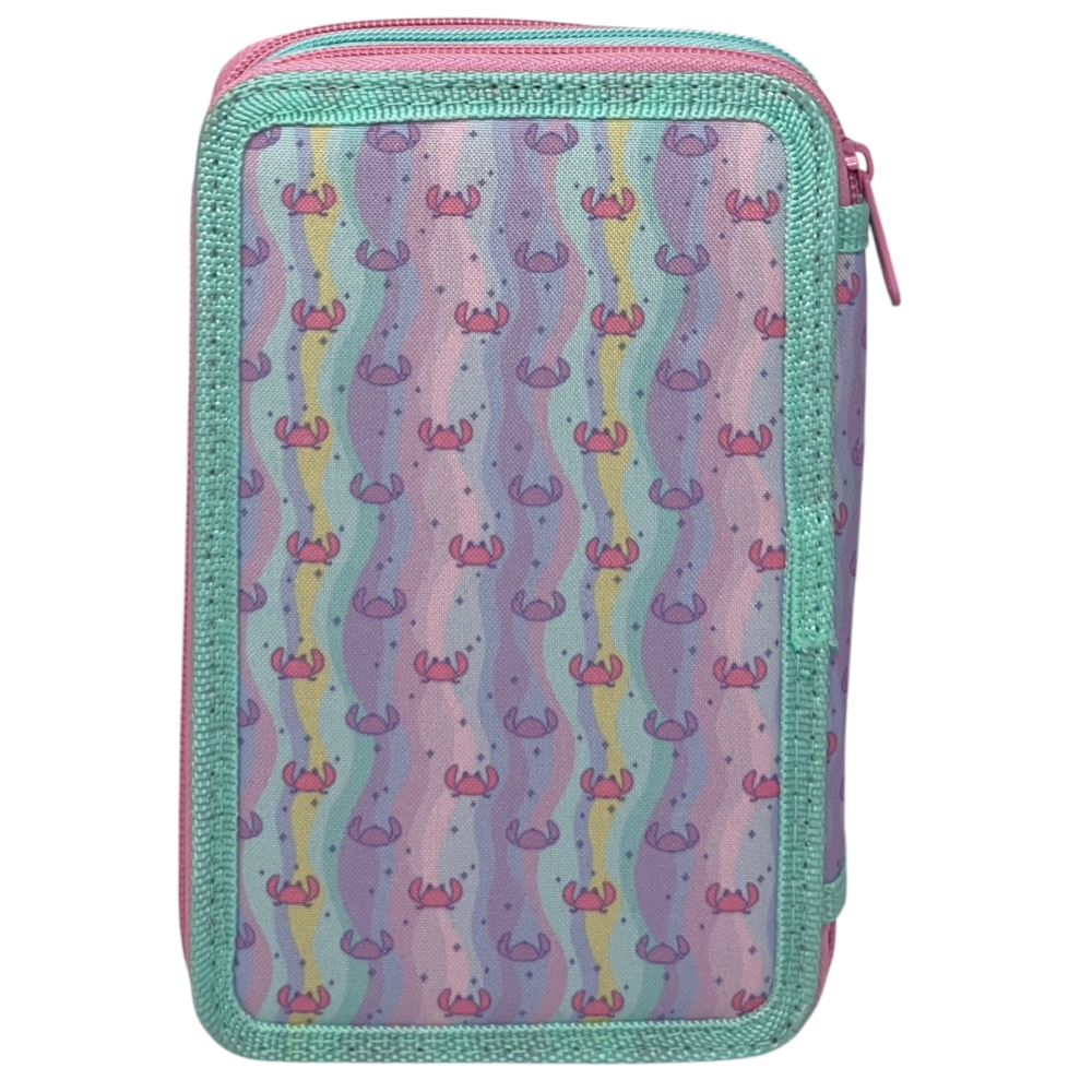 Astuccio 3 Zip Scuola Stitch DISNEY Multiscomparto Portacolori Giotto - 8002833