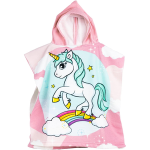 Poncho Mare Unicorno in Microcotone Cm. 100x50 100%pl - Vp132