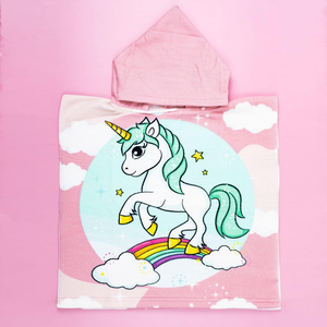 Poncho Mare Unicorno in Microcotone Cm. 100x50 100%pl - Vp132