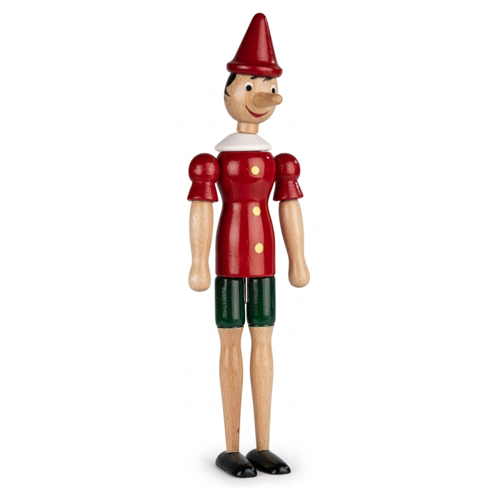 Pinocchio Burattino Marionetta Figura in Legno Snodabile Cm. 20 - 20702