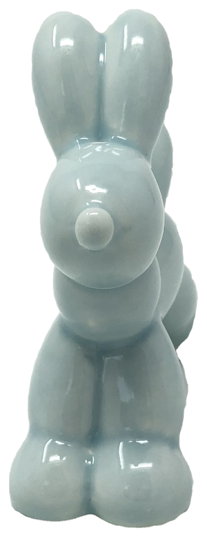 Bomboniera Cane a Palloncino Figura Celeste Ilary Queen Maschile in Porcellana Cm. H.8 - Iq3255