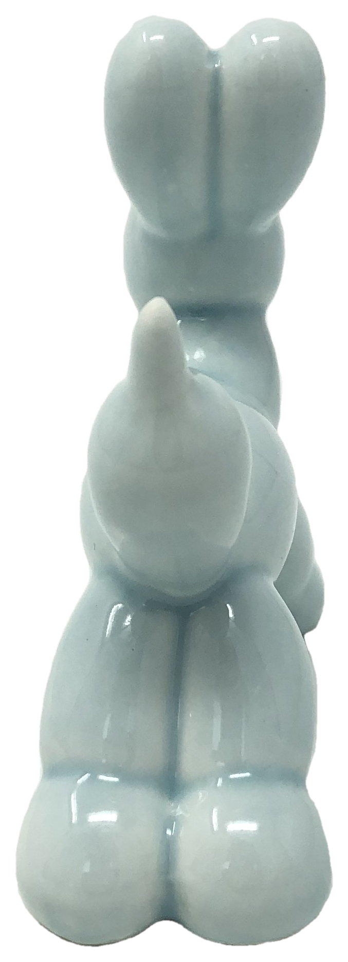 Bomboniera Cane a Palloncino Figura Celeste Ilary Queen Maschile in Porcellana Cm. H.8 - Iq3255