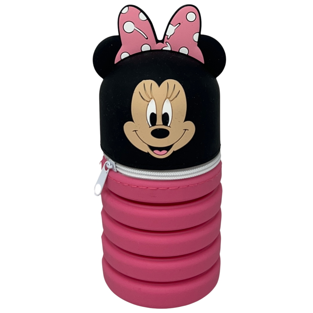 Tombolino in Silicone Minnie DISNEY Astuccio Estensibile Porta Cancelleria 20 CM - Min1266