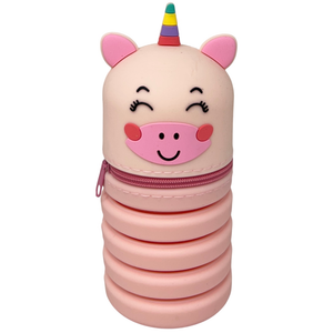 Tombolino in Silicone Unicorno Astuccio Estensibile Porta Cancelleria 20 CM - Uni1266