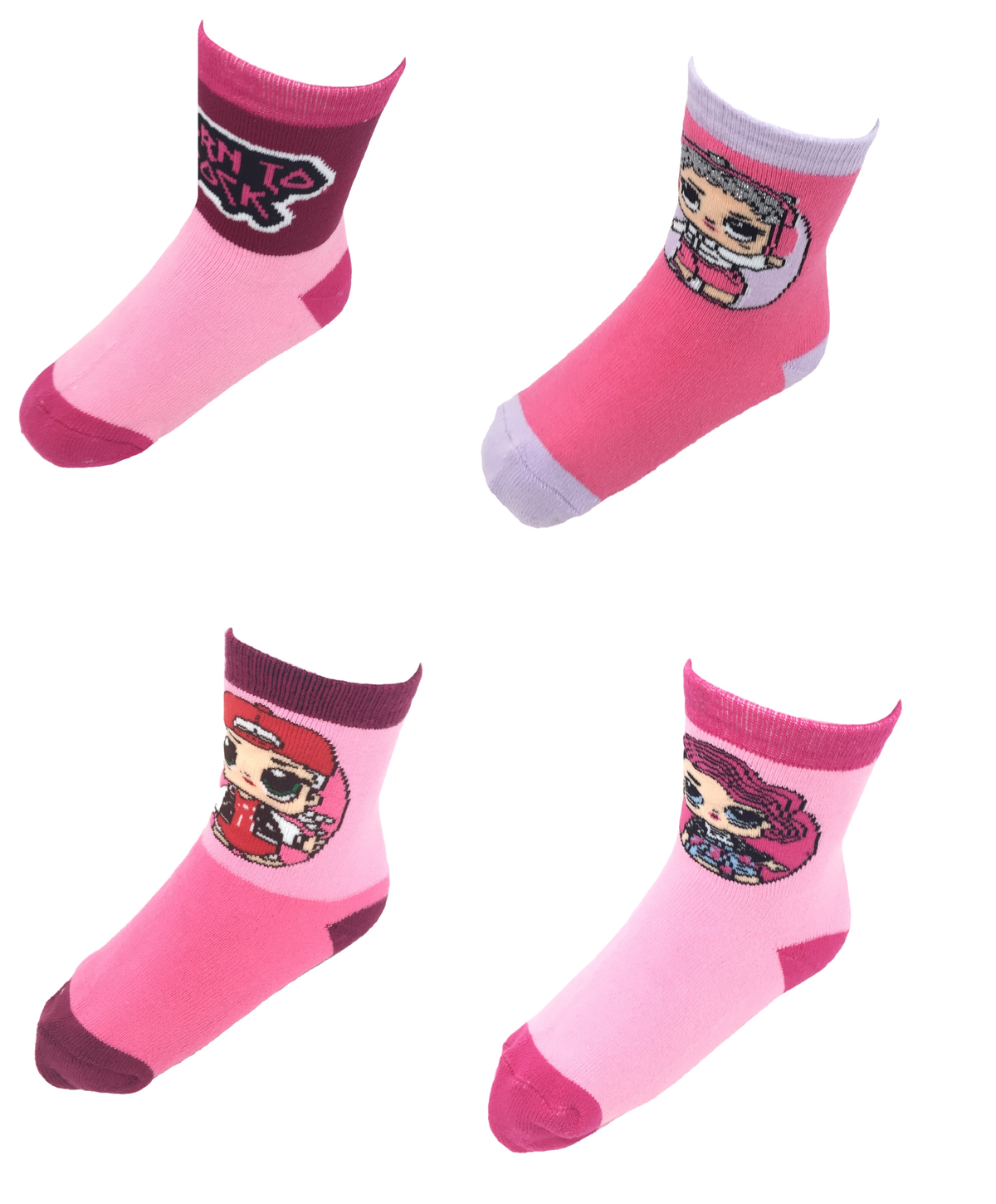 Calzini Invernali Antiscivolo Lol Surprise Dolls 4 Paia Taglie 23/34 - Lo5012