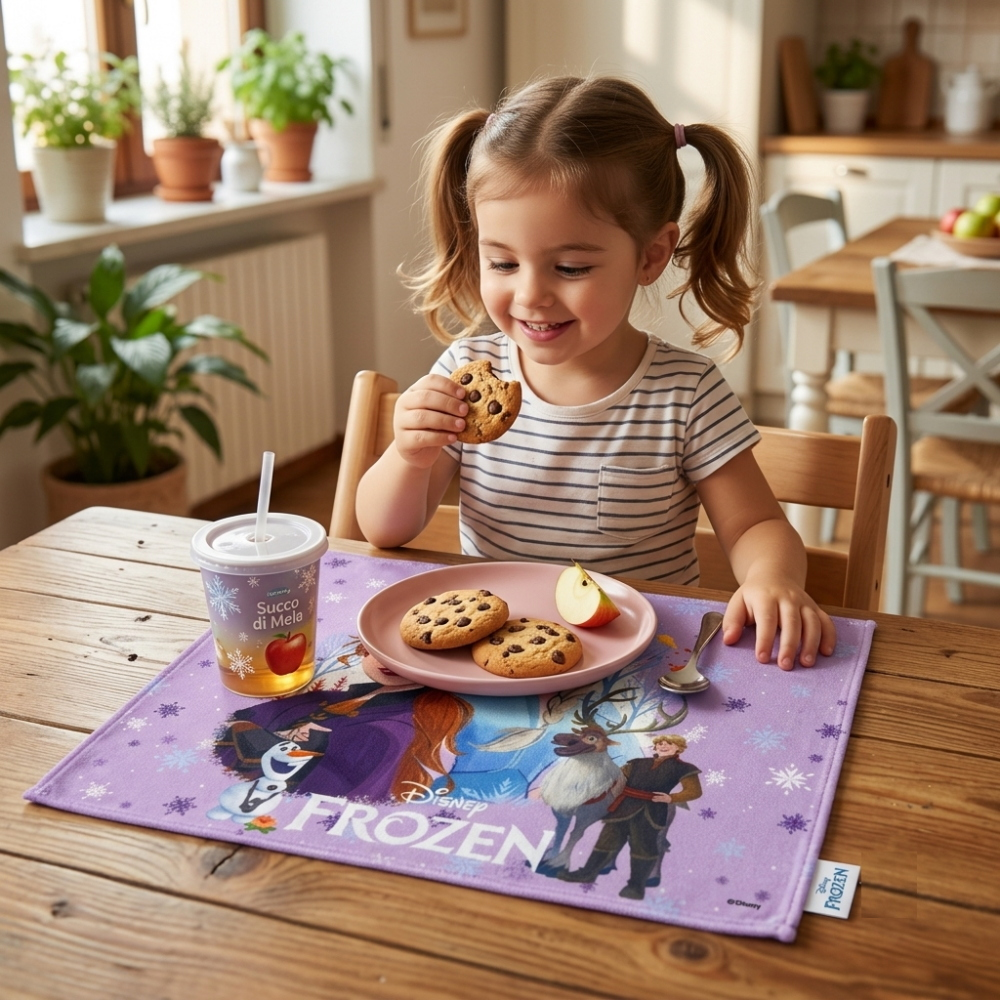 Tovaglietta Frozen DISNEY in Tessuto da Colazione Pranzo Cm.40x30- Fr1350