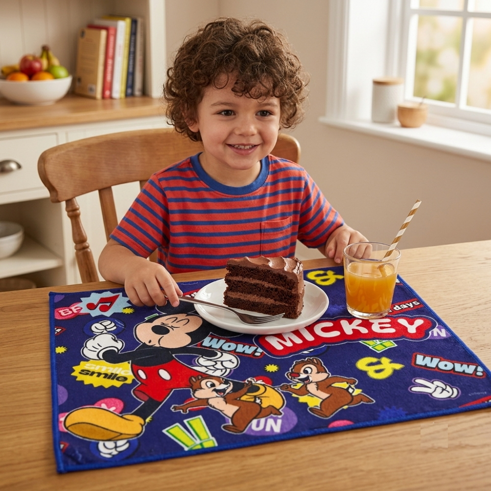Tovaglietta Topolino DISNEY in Tessuto da Colazione Pranzo Cm.40x30- Mic1350