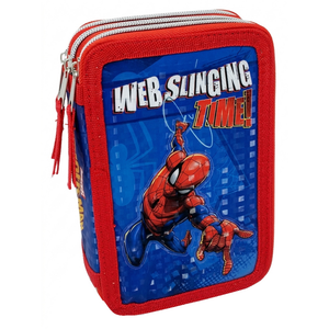 Astuccio Scuola 3d Spiderman MARVEL Multiscomparto 3 Zip Portacolori Pennarelli Giotto - Sp0832