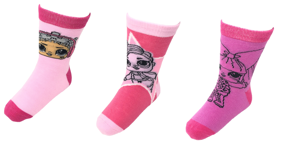 Calzini Invernali Lol Surprise Dolls 3 Paia Taglie 23/34 - Lo4012