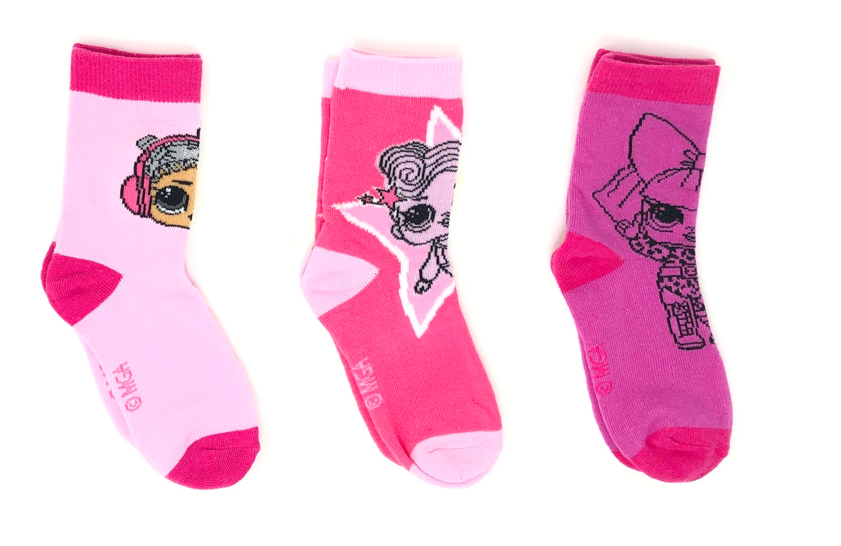 Calzini Invernali Lol Surprise Dolls 3 Paia Taglie 23/34 - Lo4012