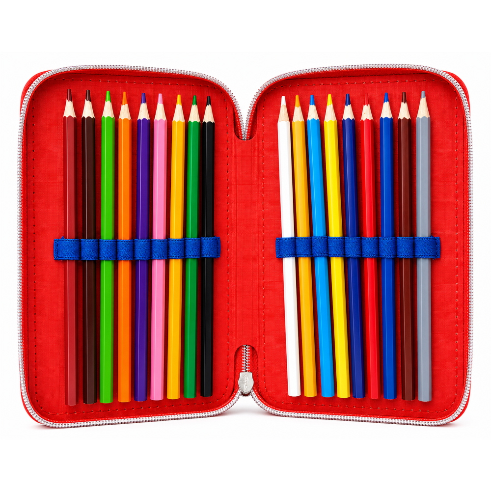 Astuccio Scuola 3d Spiderman MARVEL Multiscomparto 3 Zip Portacolori Pennarelli Giotto - Sp0832