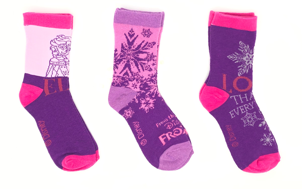 Calzini Invernali Frozen Elsa Anna DISNEY 3 Paia Taglie 23/34 - Fr4007