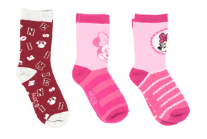 Calzini Invernali Minnie Mouse DISNEY 3 Paia Taglie 23/34 - Min4004