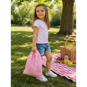 Set Asilo 3 Pezzi Minnie DISNEY Bavetta con Elastico Tovaglietta Sacca - Min0941
