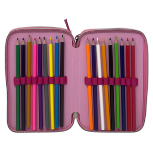 Astuccio Multiscomparto Gabby's Dollhouse 3 Zip per la Scuola Portacolori Giotto - Gab37-6468