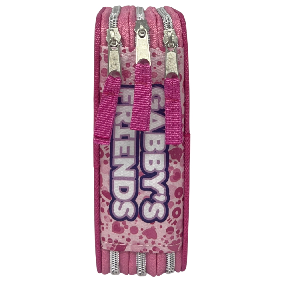 Astuccio Multiscomparto Gabby's Dollhouse 3 Zip per la Scuola Portacolori Giotto - Gab37-6468