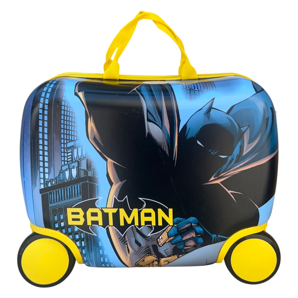 Trolley da Viaggio Cavalcabile Batman Valigia in ABS Trainabile con 4 Ruote - L06890mc