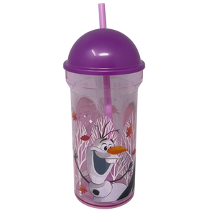 Bicchiere con Cannuccia Trasparente Frozen DISNEY 460 Ml Bpa Free - St81088