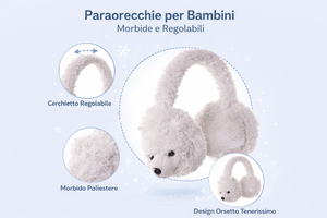 Paraorecchie Orso Polare Copriorecchie Regolabili - 4007694