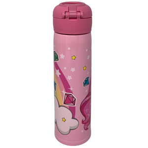 Borraccia Termica Unicorno in Acciaio Inox Apertura Pop-Up con Cannuccia 500 Ml - 40795851