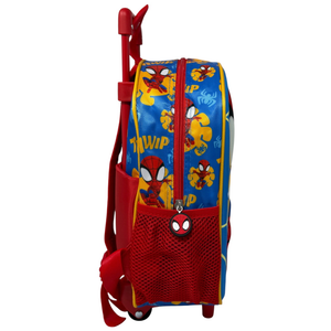 Zaino Asilo Trolley 3d Spidey MARVEL Zainetto 34 CM con Carrello per Scuola Materna - 09572