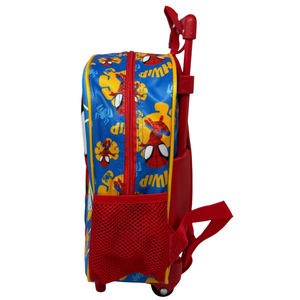 Zaino Asilo Trolley 3d Spidey MARVEL Zainetto 34 CM con Carrello per Scuola Materna - 09572