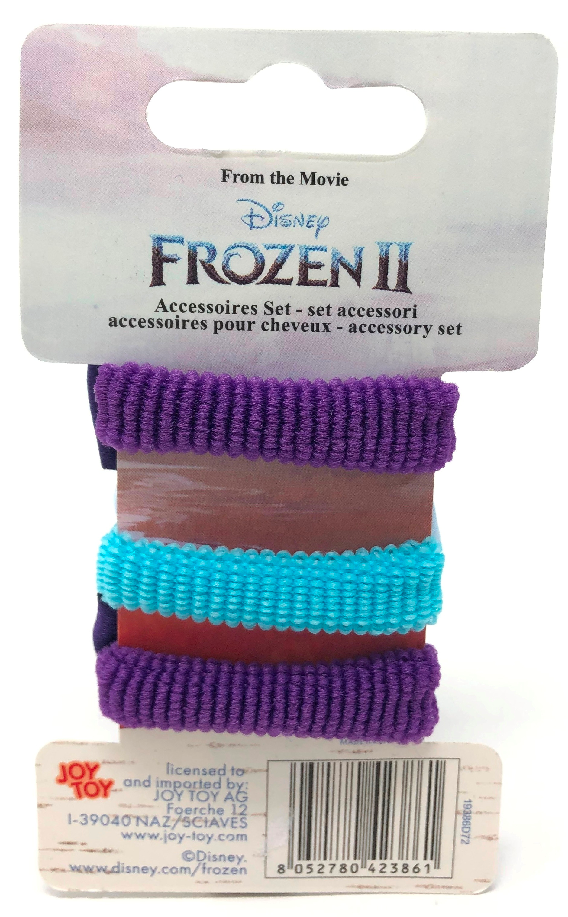 Accessori Capelli Frozen Elsa Anna DISNEY 3 Elastici Capelli con Fiocco su Backercard - 19386d72/4