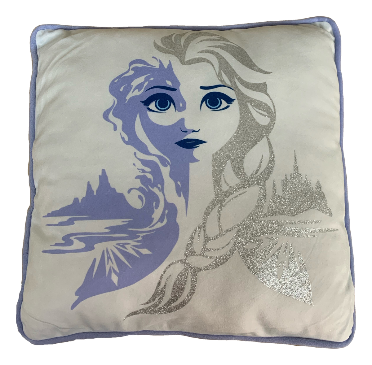 Cuscino Glitter Frozen Ii Elsa DISNEY Bambina Cm. 45 X 45. - Wd20728