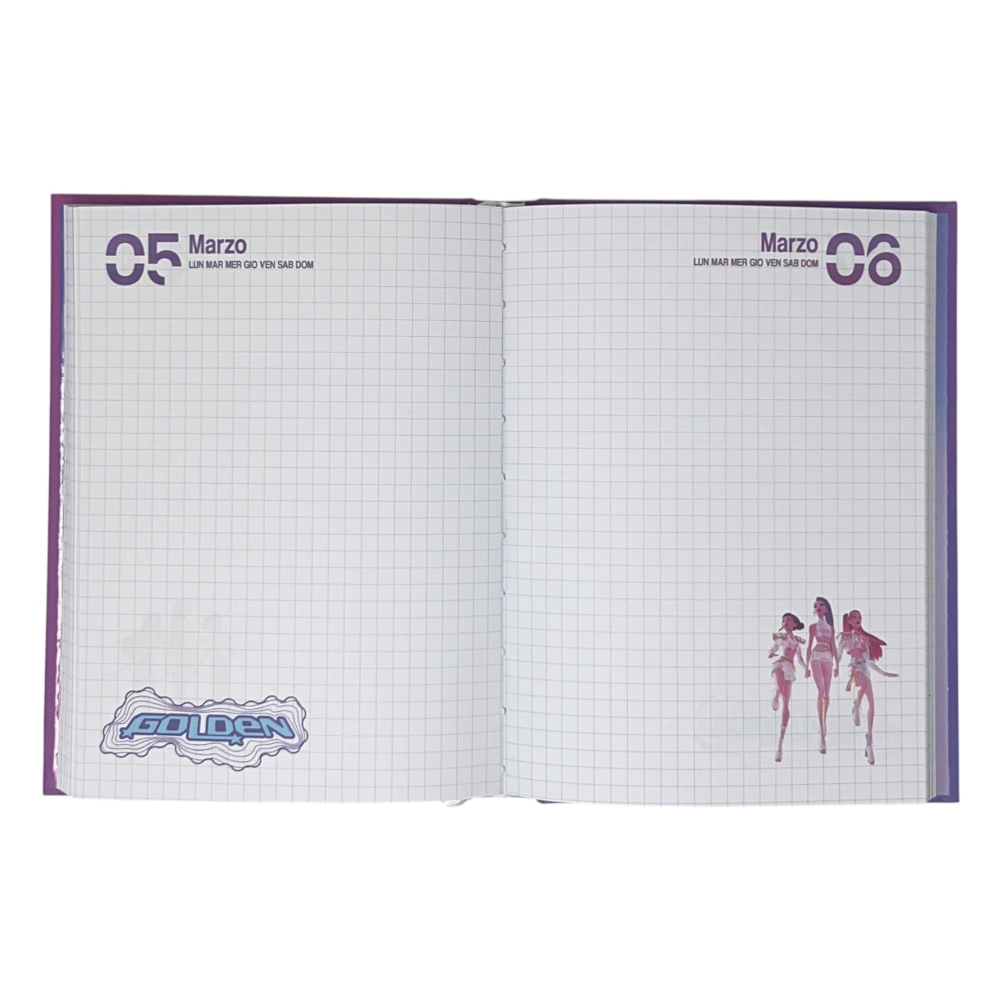 Diario K-Pop Demon Hunters Huntrix Agenda 10 Mesi Scuola Elementare Media - 3803