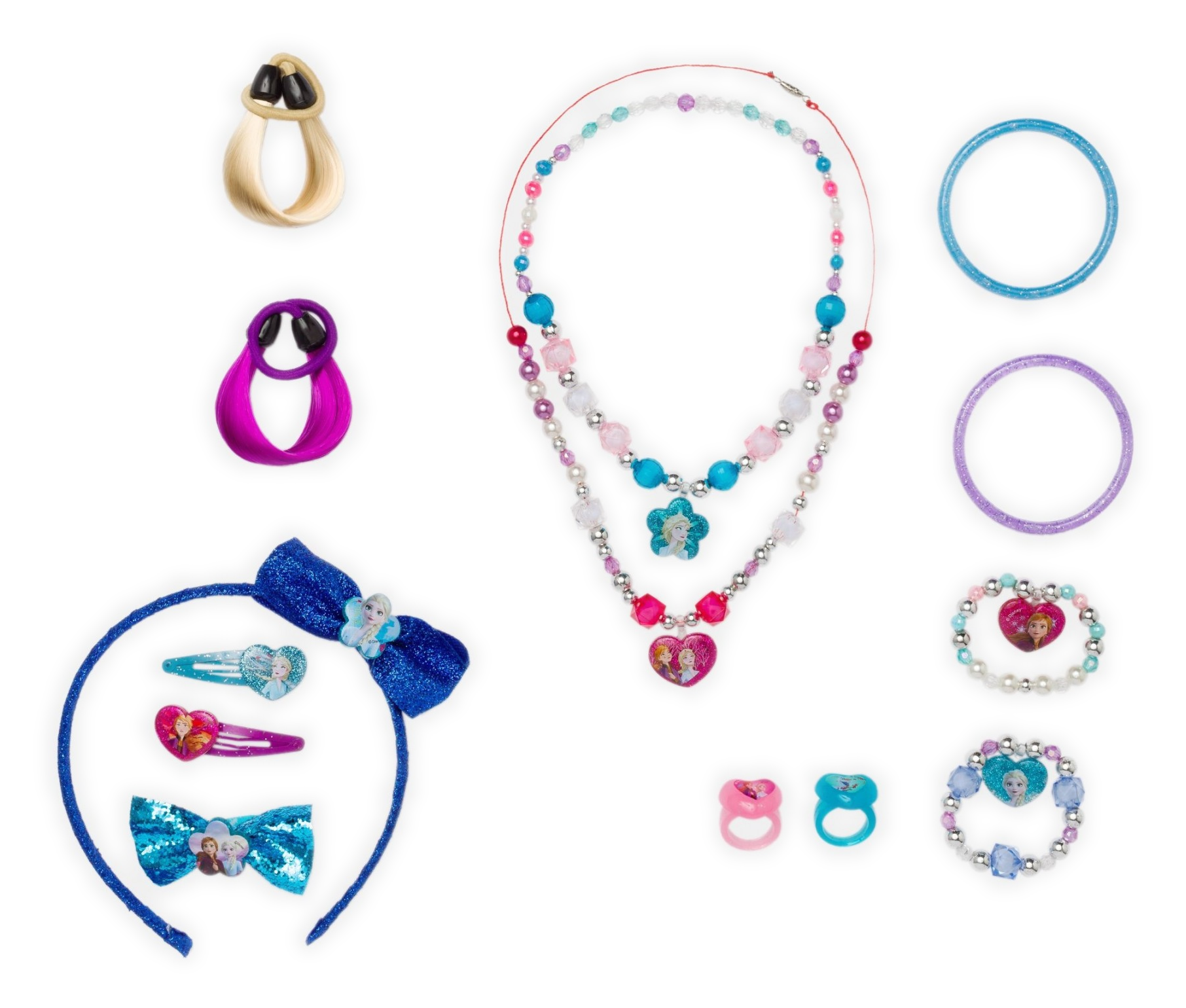 Accessori Capelli Frozen Ii  Elsa Anna Olaf DISNEY 14  Pezzi Confezione Regalo - Wd20547